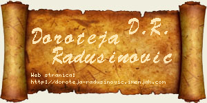 Doroteja Radusinović vizit kartica
